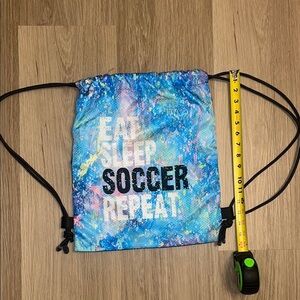 Soccer Drawstring Bag - Blue